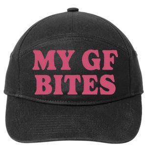 My Gf Bites 7-Panel Snapback Hat