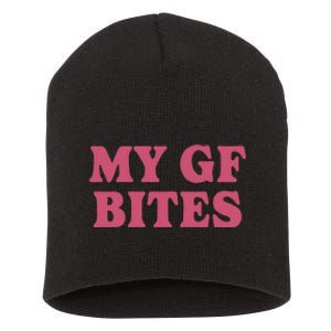 My Gf Bites Short Acrylic Beanie