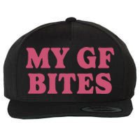 My Gf Bites Wool Snapback Cap