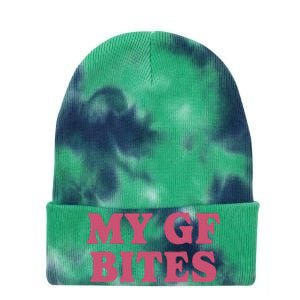 My Gf Bites Tie Dye 12in Knit Beanie