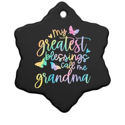 My Greatest Blessings Call Me Grandma Mothers Day Mom Life Great Gift Ceramic Star Ornament