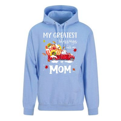 My Greatest Blessings Call Me Mom Pumpkin Truck Meaningful Gift Unisex Surf Hoodie