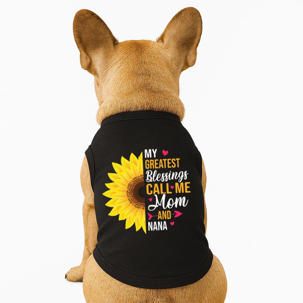 My Greatest Blessings Call Me Mom And NaNa Mother's Day Doggie Tank