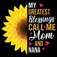 My Greatest Blessings Call Me Mom And NaNa Mother's Day Flexfit Unipanel Trucker Cap