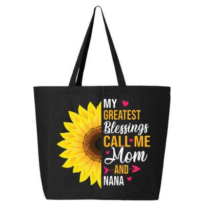 My Greatest Blessings Call Me Mom And NaNa Mother's Day 25L Jumbo Tote