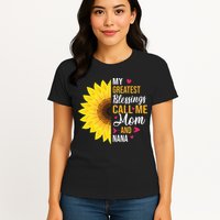 My Greatest Blessings Call Me Mom And NaNa Mother's Day Womens T-Shirt