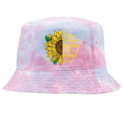 My Greatest Blessings Call Me Mom Sunflower Funny Gift Tie-Dyed Bucket Hat