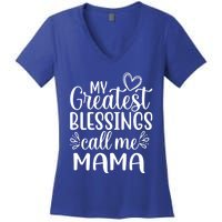 My Greatest Blessings Call Me Mama Mother Mom Gift Women's V-Neck T-Shirt