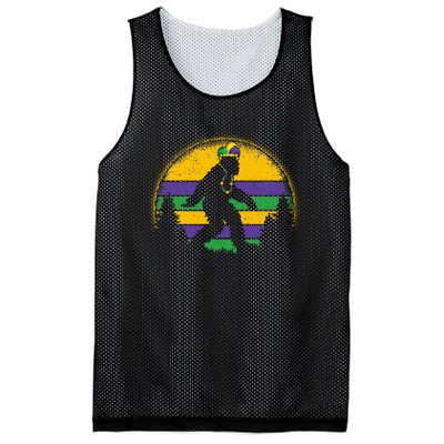 Mardi Gras Bigfoot Funny Sasquatch Mardi Gras Mesh Reversible Basketball Jersey Tank