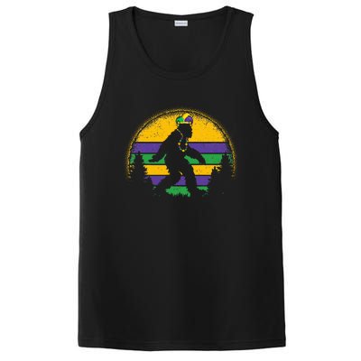 Mardi Gras Bigfoot Funny Sasquatch Mardi Gras PosiCharge Competitor Tank