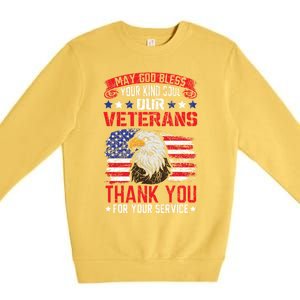 May God Bless Your Kind Soul Our Veterans Memorial Day Meaningful Gift Premium Crewneck Sweatshirt