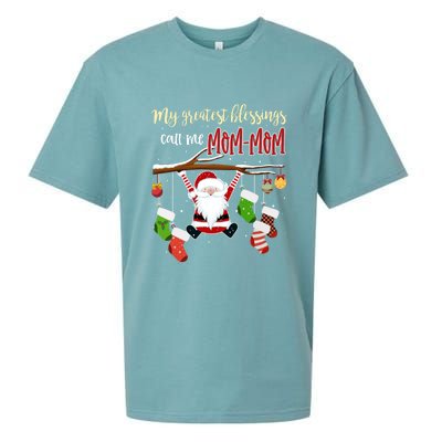 My Greatest Blessings Call Me Momcool Giftmom Cool Gift Grandma Gift Cute Gift Sueded Cloud Jersey T-Shirt