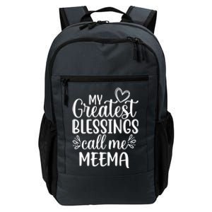 My Greatest Blessings Call Me Meema Yiddish Grandma Gift Daily Commute Backpack