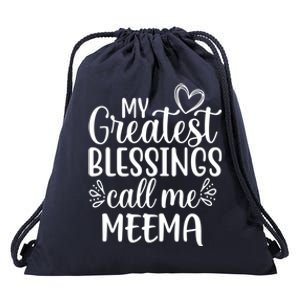 My Greatest Blessings Call Me Meema Yiddish Grandma Gift Drawstring Bag