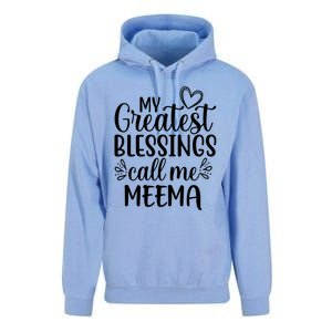 My Greatest Blessings Call Me Meema Yiddish Grandma Gift Unisex Surf Hoodie