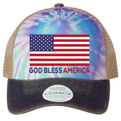 Modern God Bless America Legacy Tie Dye Trucker Hat
