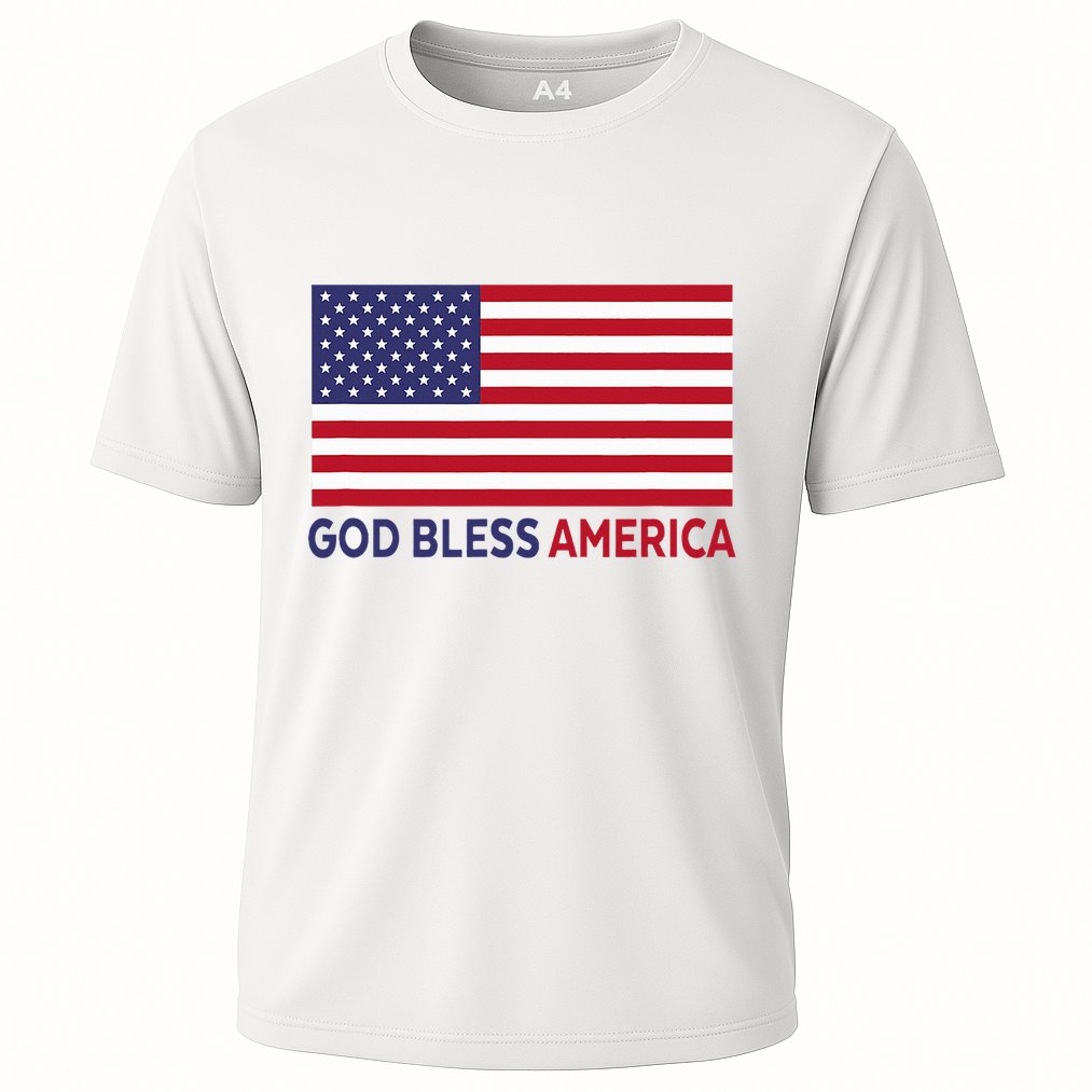 Modern God Bless America Cooling Performance Crew T-Shirt