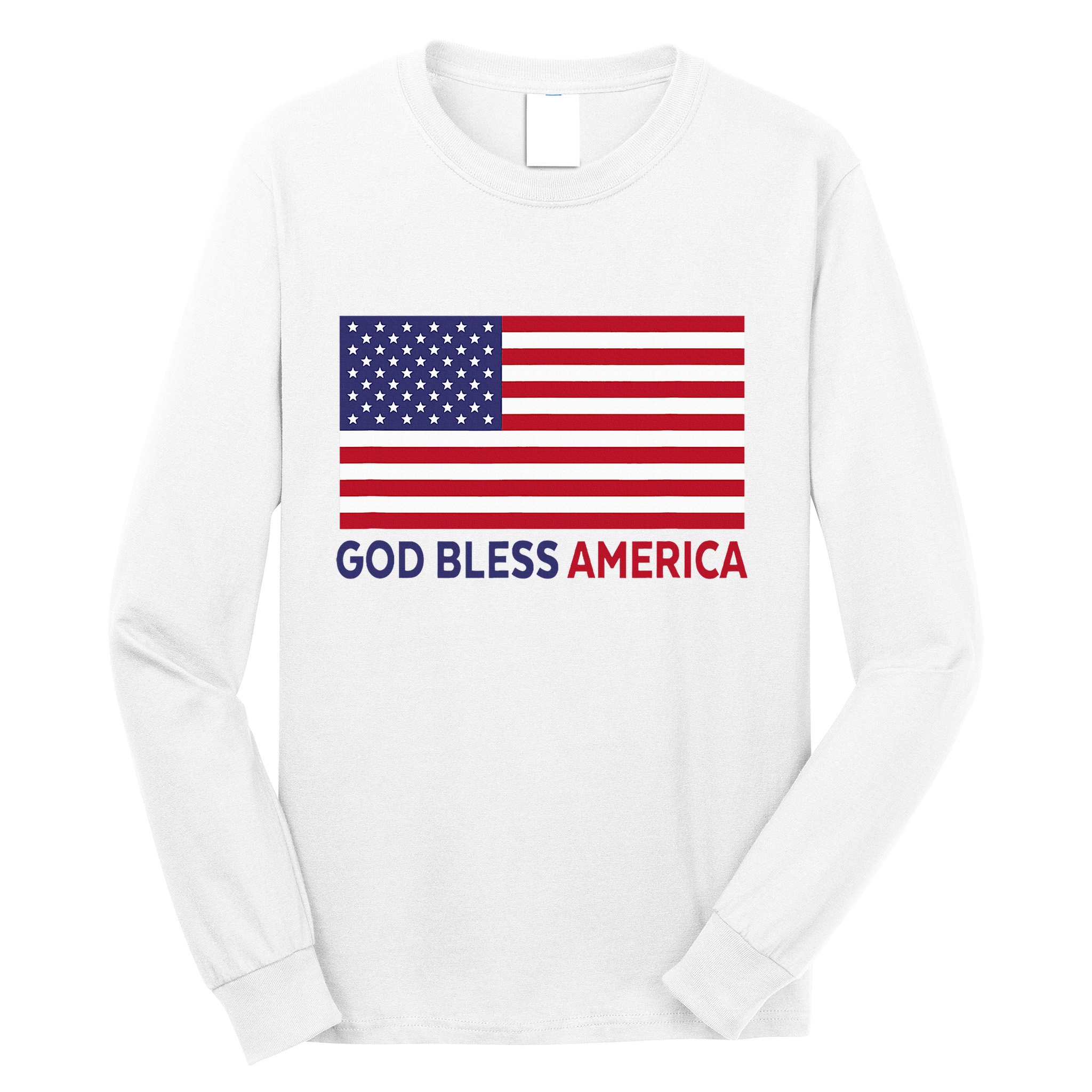 Modern God Bless America Long Sleeve Shirt