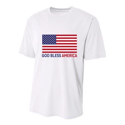 Modern God Bless America Youth Performance Sprint T-Shirt