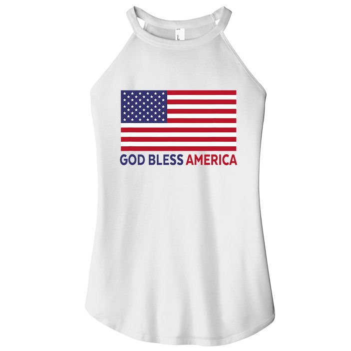 Modern God Bless America Women's Perfect Tri Rocker Tank