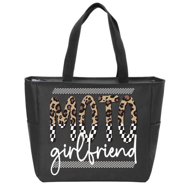 Motocross Girlfriend Best Moto Girlfriend Zip Tote Bag