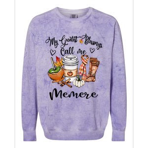 My Greatest Blessings Call Me Memere Great Gift Grandma Funny Gift Cute Gift Colorblast Crewneck Sweatshirt