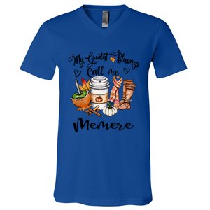 My Greatest Blessings Call Me Memere Great Gift Grandma Funny Gift Cute Gift V-Neck T-Shirt