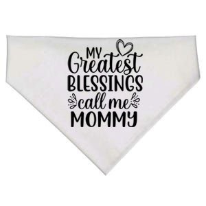 My Greatest Blessings Call Me Mommy Mother Mom Funny Gift USA-Made Doggie Bandana