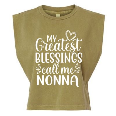 My Greatest Blessings Call Me Nonna Italy Italian Grandma Gift Garment-Dyed Women's Muscle Tee