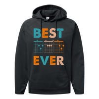 Musician Guitarist Best Dad Ever Father's Day Performance Fleece Hoodie