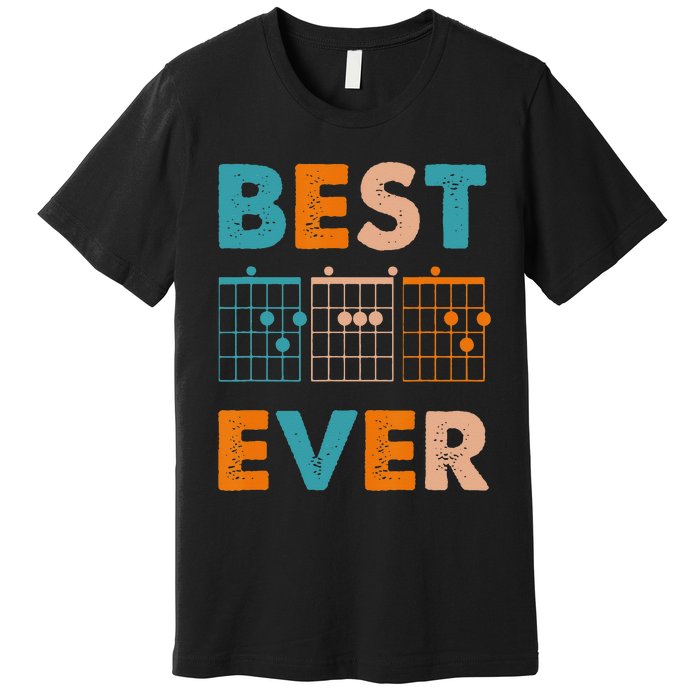 Musician Guitarist Best Dad Ever Father's Day Premium T-Shirt