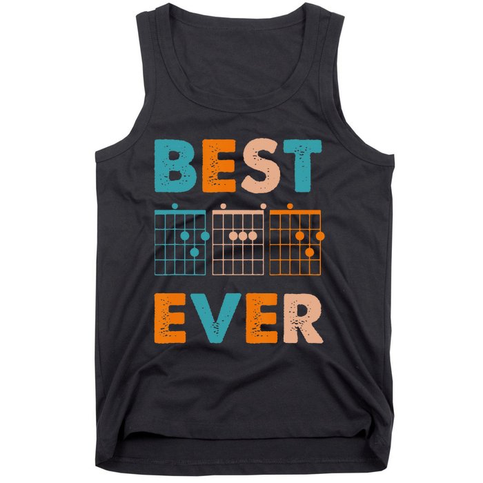 Musician Guitarist Best Dad Ever Father's Day Tank Top