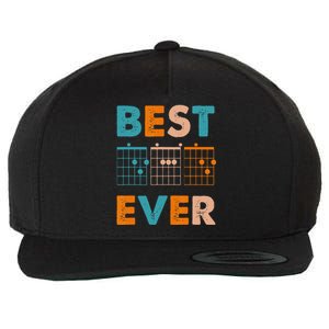 Musician Guitarist Best Dad Ever Father's Day Wool Snapback Cap