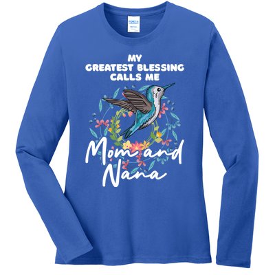 My Greatest Blessings Call Me Nana Mom Grandma Mama Saying Great Gift Ladies Long Sleeve Shirt