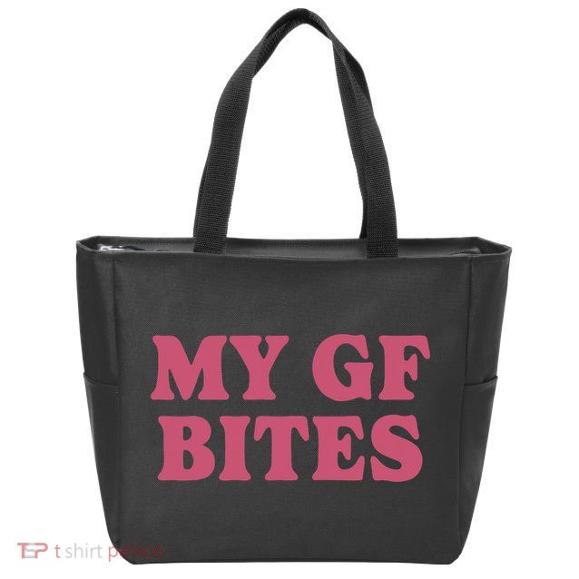 My Gf Bites Zip Tote Bag