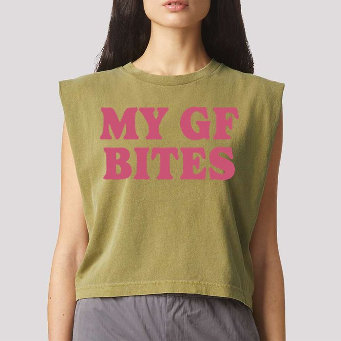 My Gf Bites Garment-Dyed Women's Muscle Tee