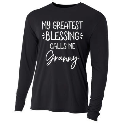 My Greatest Blessing Calls Me Granny happy Mother's Day Cooling Performance Long Sleeve Crew