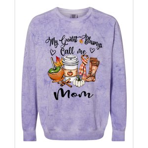 My Greatest Blessings Call Me Mom Funny Gift Grandma Funny Gift Cute Gift Colorblast Crewneck Sweatshirt