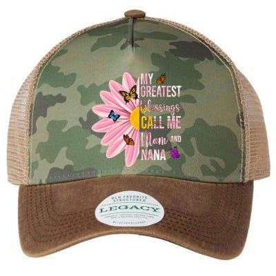 My Greatest Blessings Call Me Mom And Nana Butterfly Legacy Tie Dye Trucker Hat