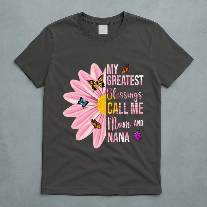 My Greatest Blessings Call Me Mom And Nana Butterfly T-Shirt