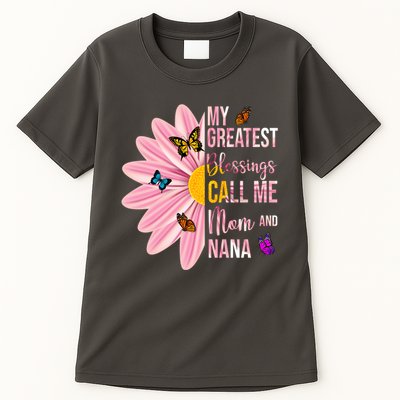 My Greatest Blessings Call Me Mom And Nana Butterfly Tall T-Shirt