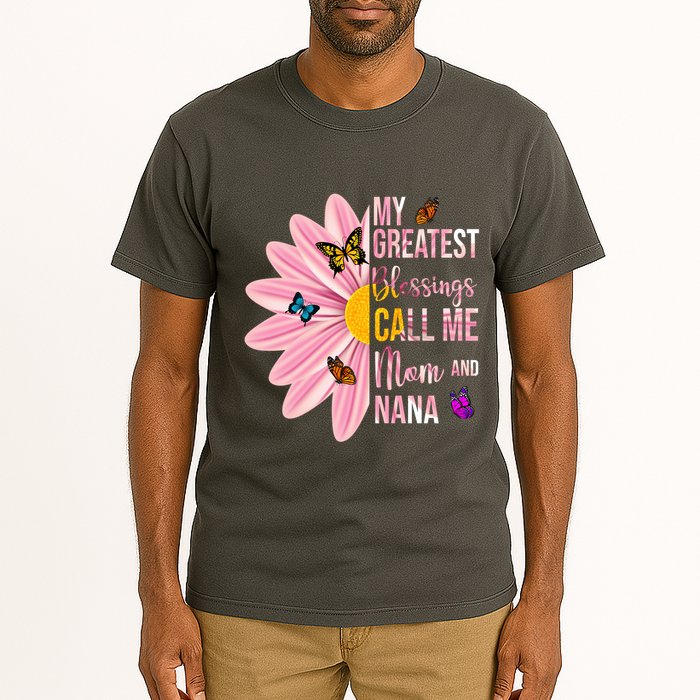 My Greatest Blessings Call Me Mom And Nana Butterfly Tall T-Shirt