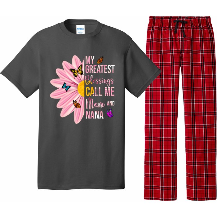 My Greatest Blessings Call Me Mom And Nana Butterfly Pajama Set