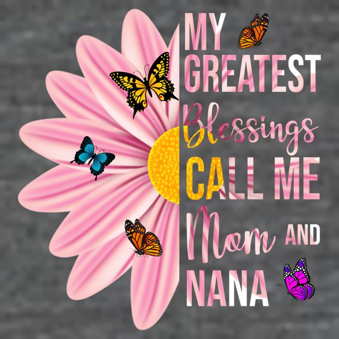 My Greatest Blessings Call Me Mom And Nana Butterfly Flatbill Hat