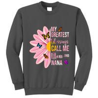 My Greatest Blessings Call Me Mom And Nana Butterfly Tall Sweatshirt