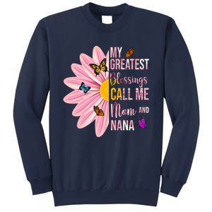 My Greatest Blessings Call Me Mom And Nana Butterfly Sweatshirt