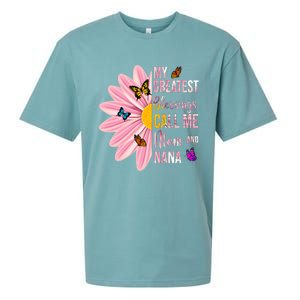 My Greatest Blessings Call Me Mom And Nana Butterfly Sueded Cloud Jersey T-Shirt