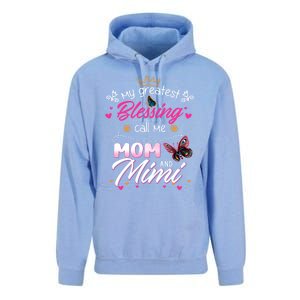 My Greatest Blessing Call Me Mom And Mimi Gift Unisex Surf Hoodie