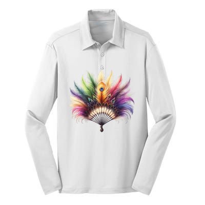 Mardi Gras Celebration Silk Touch Performance Long Sleeve Polo