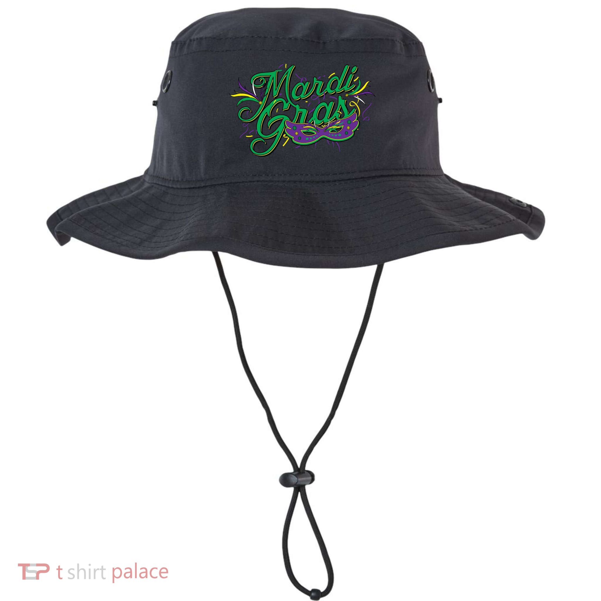 Mardi Gras Celebration Logo Bucket Hat